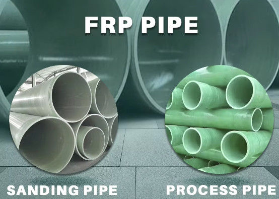 100 mm-4000 mm Διαμέτρου FRP σωλήνα GRP Στρογγυλό σωλήνα Αντίσταση υψηλών θερμοκρασιών