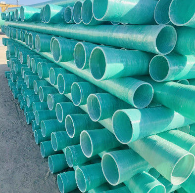 100 mm-4000 mm Διαμέτρου FRP σωλήνα GRP Στρογγυλό σωλήνα Αντίσταση υψηλών θερμοκρασιών