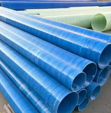 100 mm-4000 mm Διαμέτρου FRP σωλήνα GRP Στρογγυλό σωλήνα Αντίσταση υψηλών θερμοκρασιών