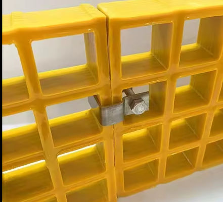 Χρήσιμο μέγεθος χρώμα πάχος FRP Grating, Pultrusion Fiberglass Molded Mesh Grating