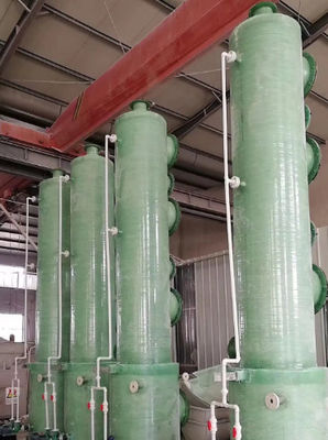 Πύργος απορρόφησης οξέας από υαλοειδή FRP GRP Scrubber FRP Tower Προσαρμοσμένο μέγεθος
