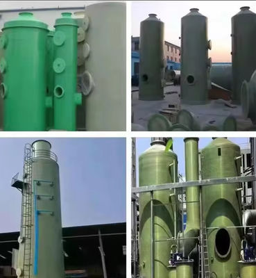 OEM GRP Frp Πύργος αποθειλίωσης για καθαρισμό αερίων Επεξεργασία καυσαερίων