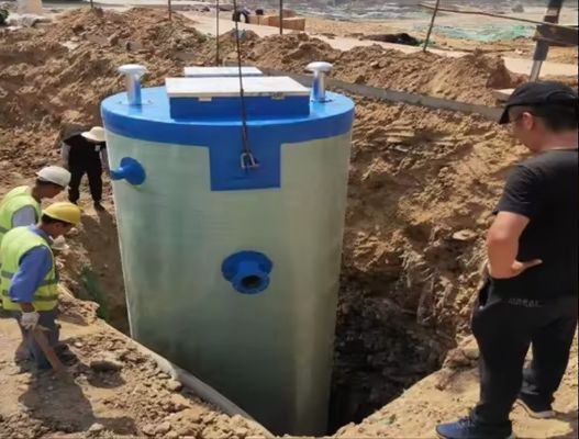 Υπόγεια ενσωματωμένη αντλιακή μονάδα FRP Πλήρως αυτόματη αντλιακή μονάδα αποχέτευσης