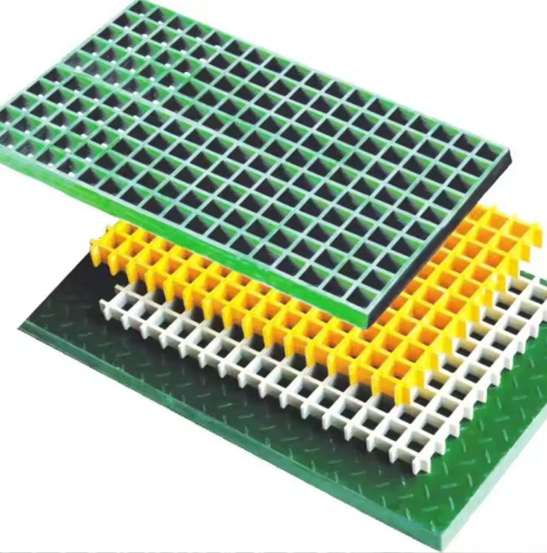 38x38mm FRP Grating για ηλιακά πάνελ οροφή Πάνω πεζοδρόμια πλαστικό πάτωμα Grating φύλλο πάνελ